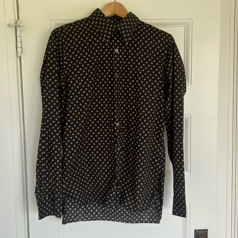 Dries Van Noten Black tie dye motif shirt. Retail $545. Barely worn